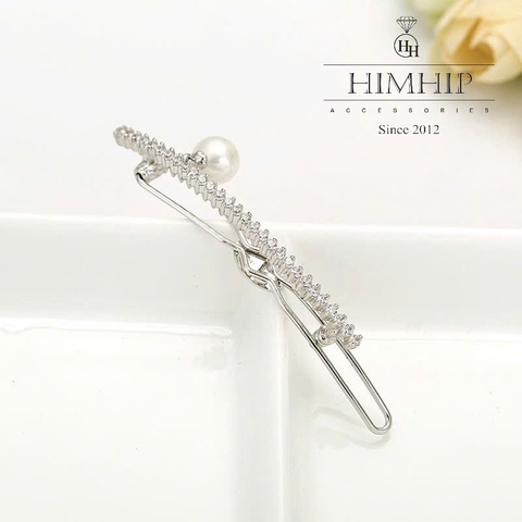 Kẹp Mái HimHip HKCC Dáng Mảnh Phale Phối Hạt Giả Trai 0.2x6.5cm