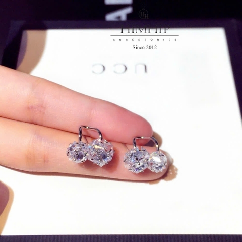 Khuyên Tai Nụ HimHip Chùm Phale Lấp Lánh 1.1*1.8cm