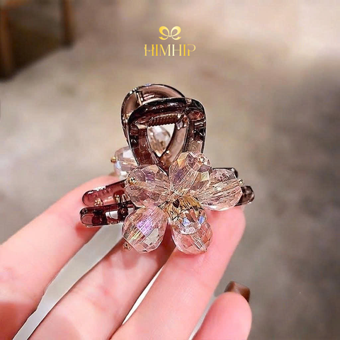 Kẹp Càng Cua HimHip Composite Hoa Đào Phale Thanh Lịch 8 Răng 4.5x4cm