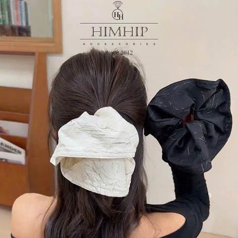 Scunchies HimHip Vải Vân Nhám Thanh Lịch 16~21cm