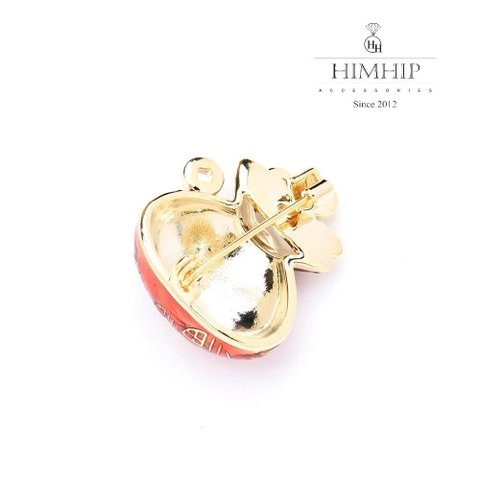 Trâm, Ghim Cài Áo HimHip HKCC Túi Tài Lộc May Mắn 2.8*2.5cm