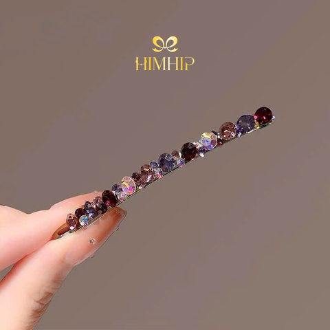 Kẹp Mái HimHip HKCC Đính Hàng Phale Ánh Tím Thanh Lịch 9x0,5cm