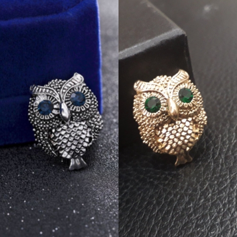 Trâm, Ghim Cài Áo HimHip Cú Mắt Xanh Độc Đáo HKCC Đính Phale 2*2,5cm