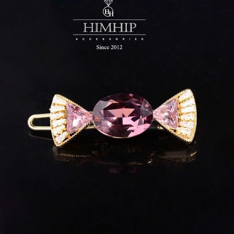 Kẹp Mái HimHip HKCC Đính Phale Hình Kẹo Đáng Yêu 4.5x1.7cm - Tím