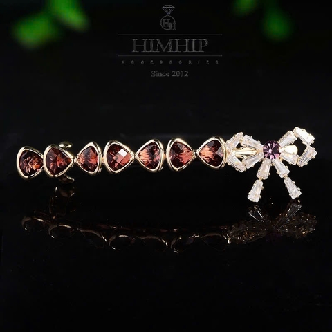 Kẹp Bấm HimHip HKCC Kết Nơ Phale Lấp Lánh 7.2x1.7cm