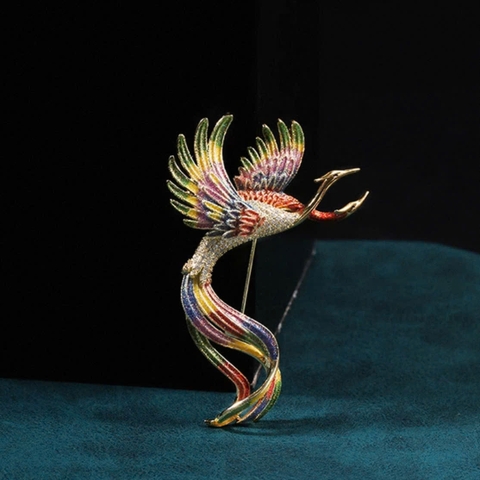 Trâm,Ghim Cài HimHip Uyên Ương Mãn Đường HKCC Đính Phale 4*7,5cm