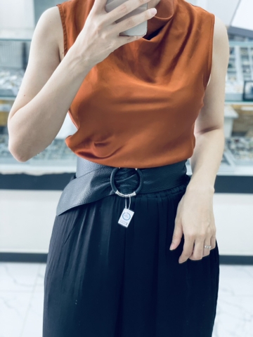 Dây lưng da miếng 1mặt khoá tròn sang trọng 5.2-6.6*98cm