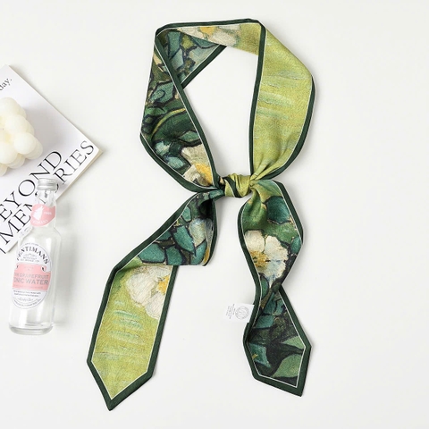 Khăn Lụa Tuban Lụa 126x7cm HimHip Khăn Thắt Túi Quà Tặng Khăn - 9