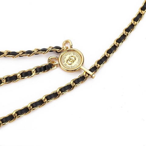 Dây Lưng HimHip Xích Mix Da PU Khóa Sang Trọng 103cm