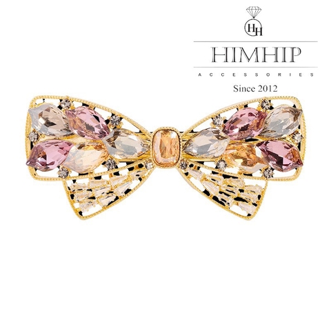 Kẹp Bấm HimHip HKCC Đính Phale Nơ Sang Trọng 3x7cm