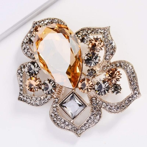 Trâm, Ghim Cài Áo HimHip Hoa Lan Sang Trọng HKCC Đính Phale 6*5cm