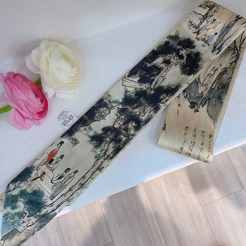 Khăn Lụa Tuban Lụa 128x7cm HimHip Khăn Thắt Túi Quà Tặng Khăn - 10