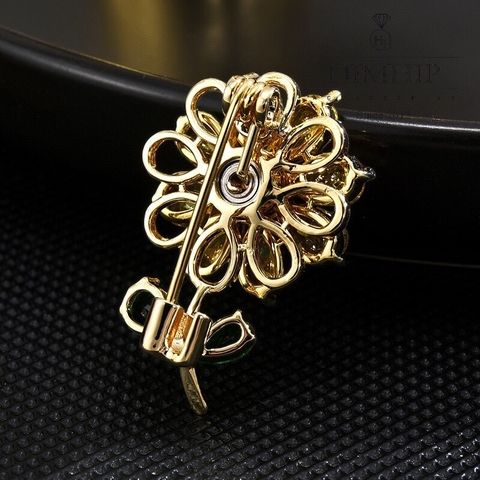 Trâm, Ghim Cài Áo Nhỏ HimHip Bông Hoa Mặt Cười Đáng Yêu HKCC Đính Phale 2,5*1,6cm