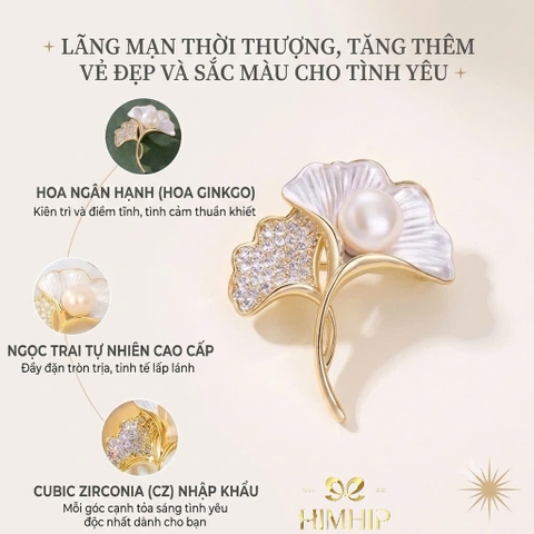 Trâm, Ghim Cài Áo HimHip HKCC Phúc Lộc Hạnh Ngân 3x2.5cm