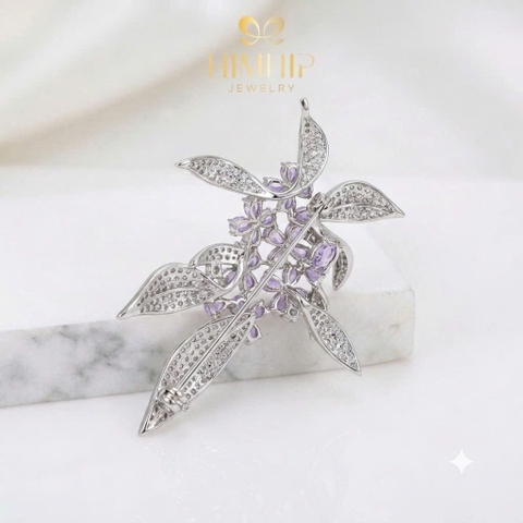 Trâm, Ghim Cài Áo HimHip HKCC Mộng Đinh Hương 5x6.4cm