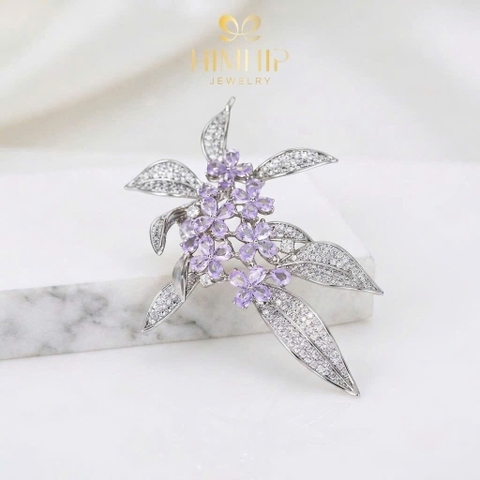 Trâm, Ghim Cài Áo HimHip HKCC Mộng Đinh Hương 5x6.4cm