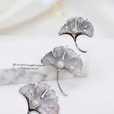 Trâm, Ghim Cài Áo HimHip HKCC Ngân Hạnh Lấp Lánh 4.6x4.1cm