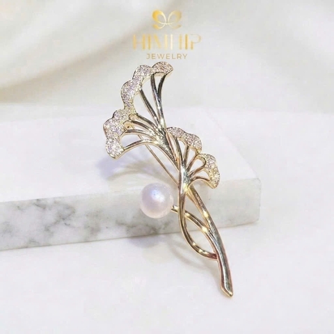 Trâm, Ghim Cài Áo HimHip HKCC Kim Song Ngân Hạnh 8x4.2cm