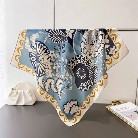 Khăn Lụa Thời Trang HimHip 70x70cm Khăn Quàng Quà Tặng Khăn - 331