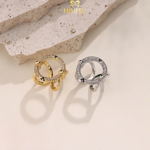 Cài Khăn Nhỏ HimHip HKCC  Vòng Phale Trái Tim Đen Thanh Lịch 1.7x1.5cm