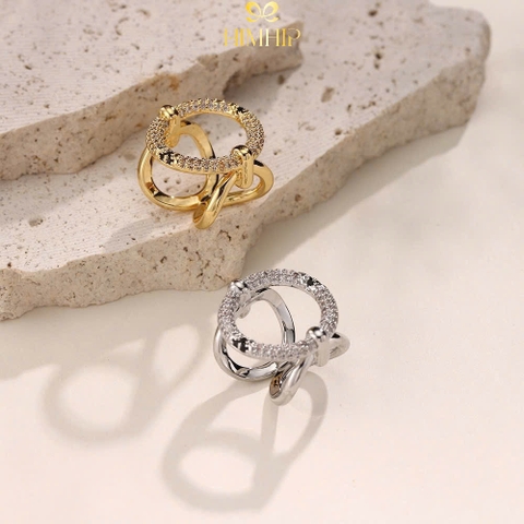 Cài Khăn Nhỏ HimHip HKCC  Vòng Phale Trái Tim Đen Thanh Lịch 1.7x1.5cm