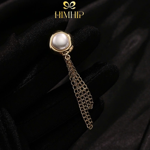 Pin Cài Tự Hít HimHip HKCC Hạt Giả Trai Sóng Nước 1.5x10.5cm