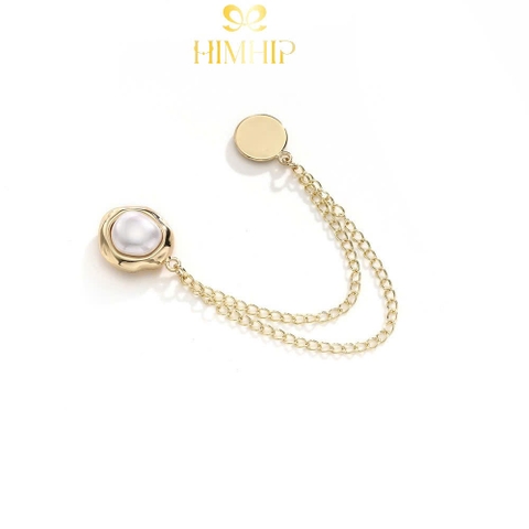 Pin Cài Tự Hít HimHip HKCC Hạt Giả Trai Sóng Nước 1.5x10.5cm