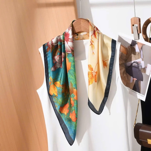 Khăn Lụa Thời Trang HimHip 70x70cm Khăn Quàng Quà Tặng Khăn - 338