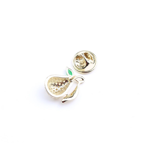 Pin Cài Áo HimHip Quả Lê Lấp Lánh HKCC Đính Phale 1,5*2cm