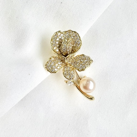 Trâm, Ghim Cài Áo Nhỏ HimHip Hoa Hồng Nhỏ Sang Trọng HKCC Mix Trai 2*3,4cm