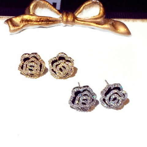 Khuyên Tai Nụ HimHip Nụ Hoa Hồng Sang Trọng HKCC Đính Phale 1.2x1.2cm