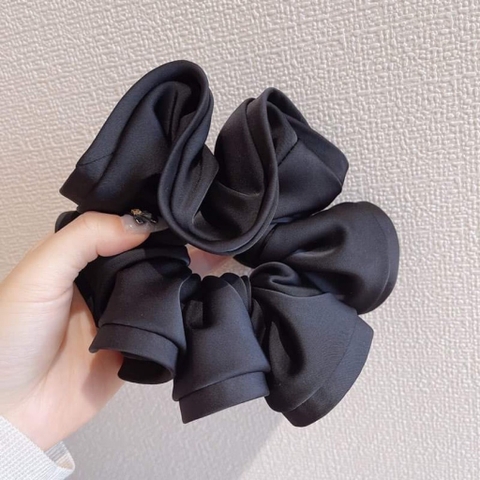Scunchies HimHip Phối Vải Nhún Hoa Thanh Lịch 5cm