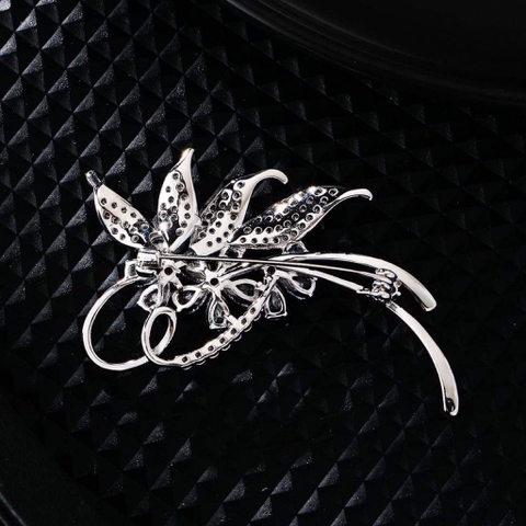 Trâm, Ghim Cài Áo HimHip Chùm 3 Hoa Thanh Lịch HKCC Đính Phale 3,8*6,8cm