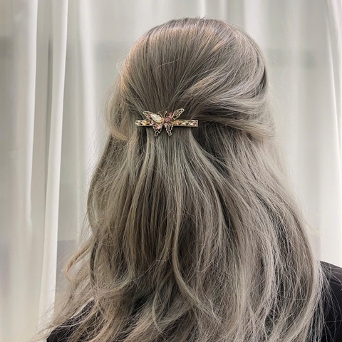 Kẹp Bấm Bướm Đính Đá Sang Trọng 1*4cm