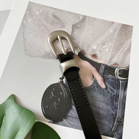 Dây Lưng HimHip Da Miếng Khoá Vuông Đơn Giản 2x109cm