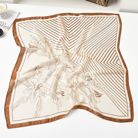 Khăn Lụa Thời Trang HimHip 70x70cm Khăn Quàng Quà Tặng Khăn - 329