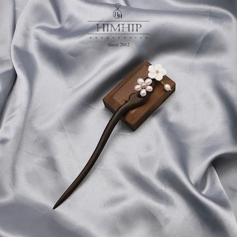 Trâm Cài Tóc HimHip Mai Trắng Đào Hồng 18.5cm Hộp Phụ Kiện Áo Dài