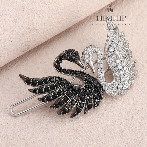 Kẹp Mái HimHip HKCC Đôi Thiên Nga Phale Uyên Ương 3.9*3cm