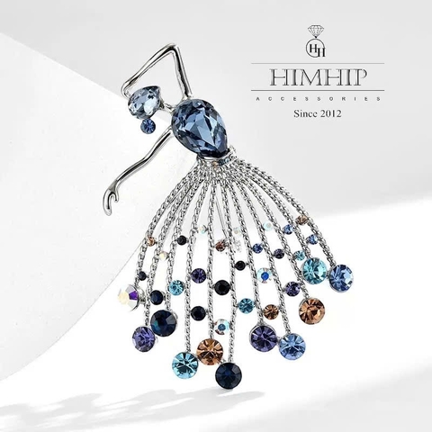 Set Quà HimHip Khăn Lụa Cao Cấp 65*65cm & Cài Khăn, Cài Áo, Khuyên Tai, Kẹp Mái Kèm Túi Hộp Thiệp - 1291