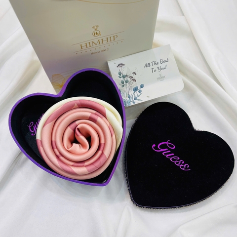 Set Quà Valentine HimHip Khăn Lụa Vuông 70x70cm Kèm Túi Hộp Thiệp - 1050