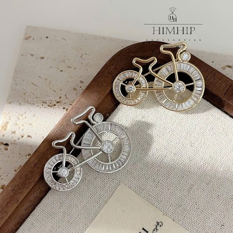 Trâm, Ghim Cài Áo HimHip HKCC Xe Đạp Nhỏ Cổ Điển 3.7x2.7cm