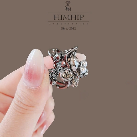 Kẹp Đỉnh HimHip HKCC Đính Phale Bướm Đôi Cổ Điển 2x2.5cm