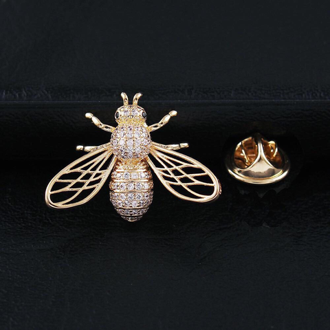 Pin Cài Áo HimHip Nam Nữ Ong Chúa Thanh Lịch HKCC Đính Phale 2*3cm