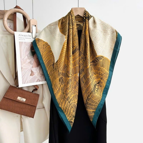 Khăn Lụa Viscose HimHip 90x90cm Khăn Quàng Quà Tặng Khăn - 67