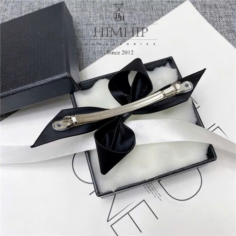 Kẹp Bấm HimHip HKCC Thắt Nơ Vải Thanh Lịch 14.5x7,5cm