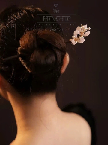 Trâm Cài Tóc HimHip Ngọc Đào Xuân Mộc 20x3cm Kèm Hộp Phụ Kiện Áo Dài