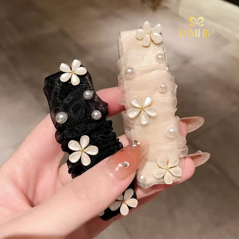 Kẹp Mái Bật HimHip HKCC Vườn Hoa Nhỏ Trong Sương 8x3.5cm