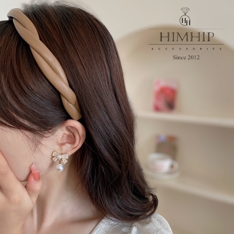 Bờm HimHip Vải Da Xoắn Thanh Lịch 2cm