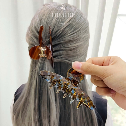 Kẹp Càng Cua HimHip Composite Dáng Trơn Basic Nhẹ Nhàng 10 Răng 4x10cm