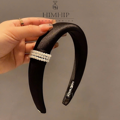 Bờm HimHip Phối 3 Vòng Giả Trai Vải Trơn Sang Trọng 3cm